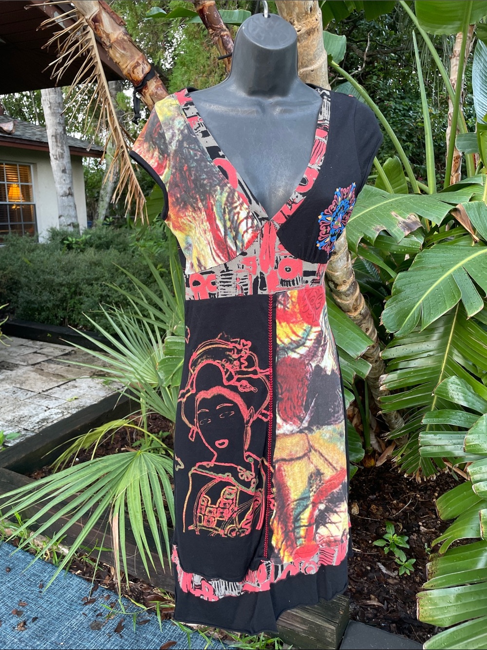 Kessley Bohemian patchwork dress